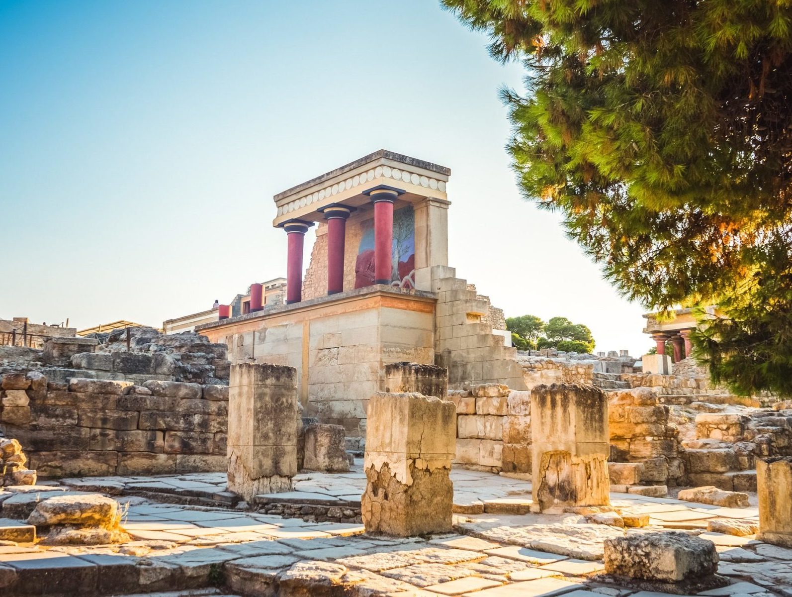 Ausgrabung historische Stätte Tempel auf der griechischen Insel Kreta